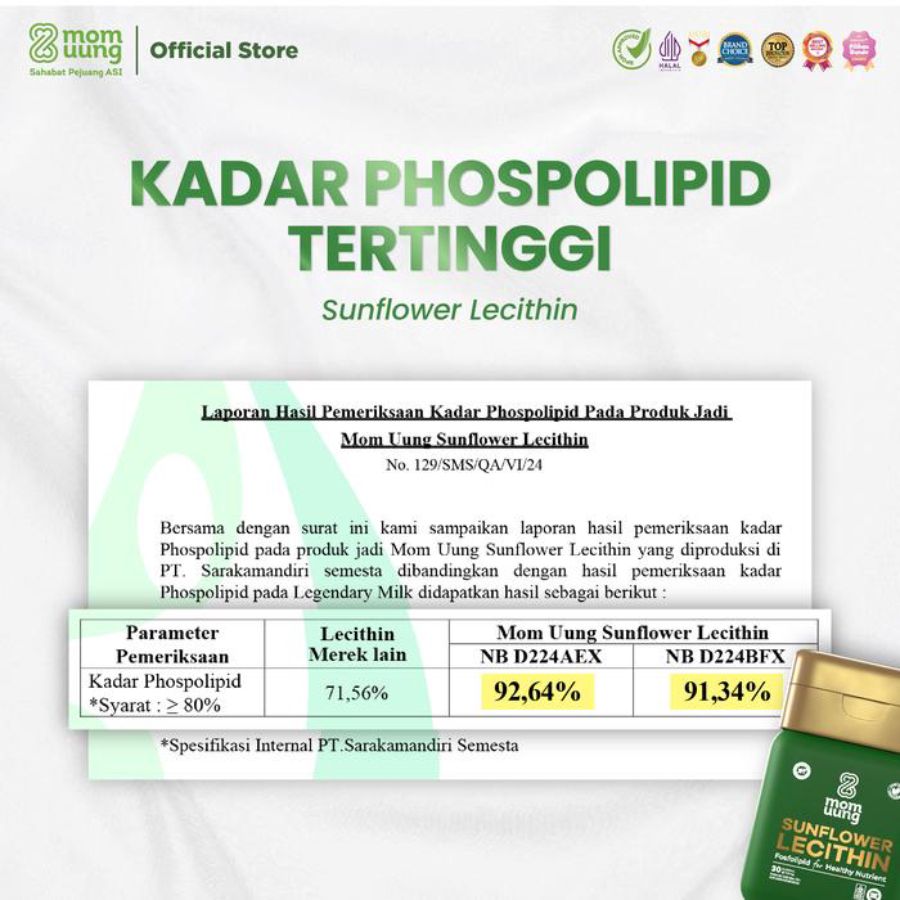 Mom Uung Sunflower Lecithin Suplemen Ibu Menyusui