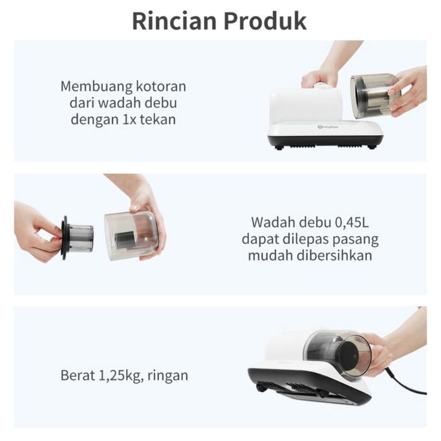 Simplus Vacuum Pembasmi Tungau Kasur 1pcs