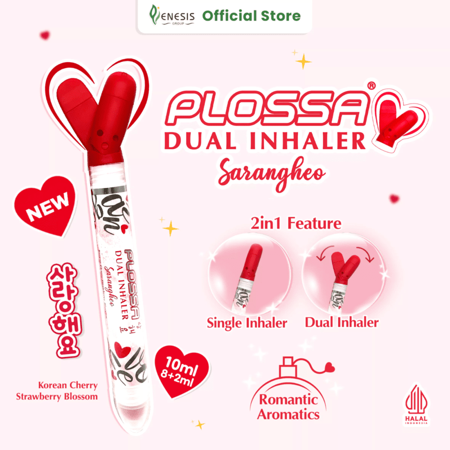 Plossa x ASTRO Sarangheo Strawberry Dual Inhaler Minyak Angin 10ml