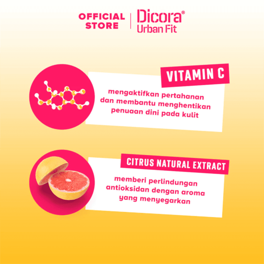 Dicora Urban Fit Citrus & Peach Vitamin C Shower Gel Bottle