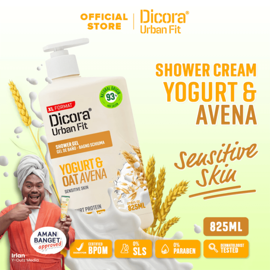 Dicora Urban Fit Yogurt & Oat Avena Protein Shower Cream Bottle