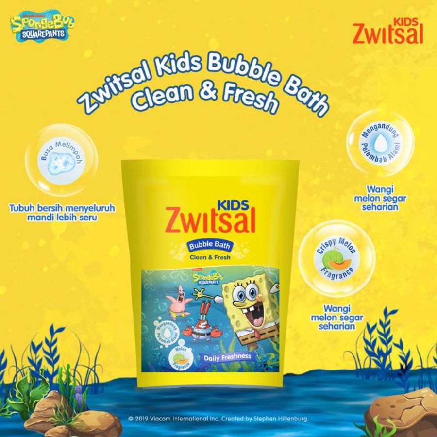 Zwitsal Bubble Bath Clean & Fresh Kids Body Wash