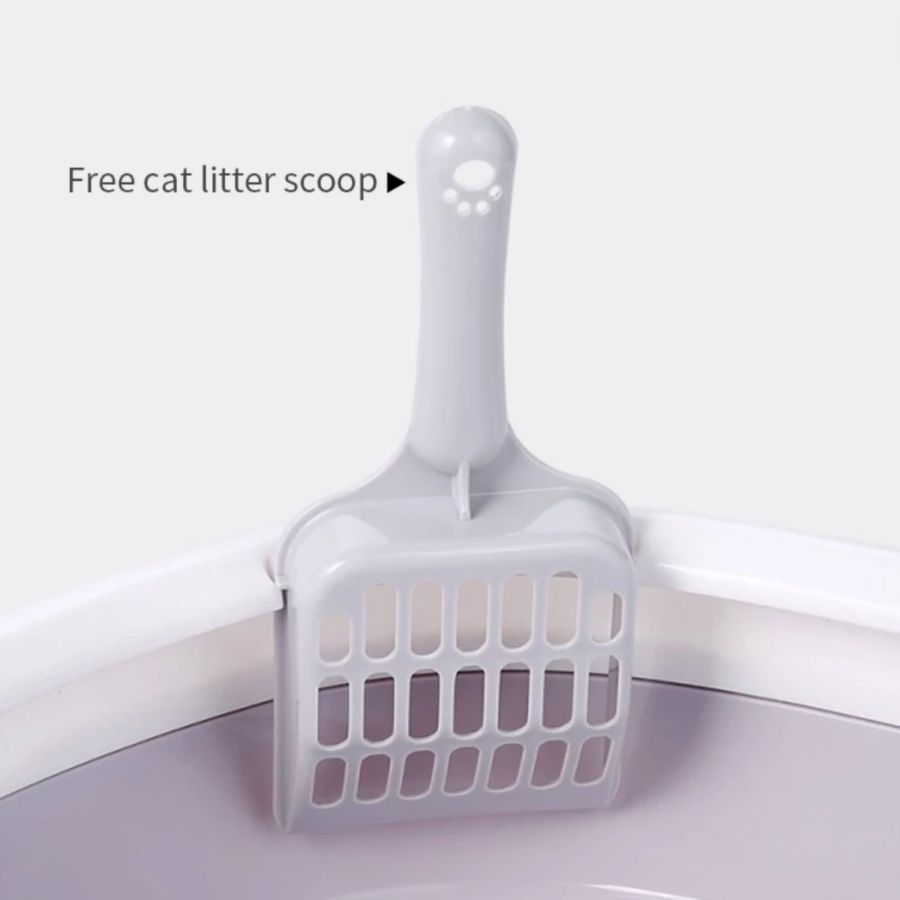 Cat Litter Box Small with Scoop 1pcs