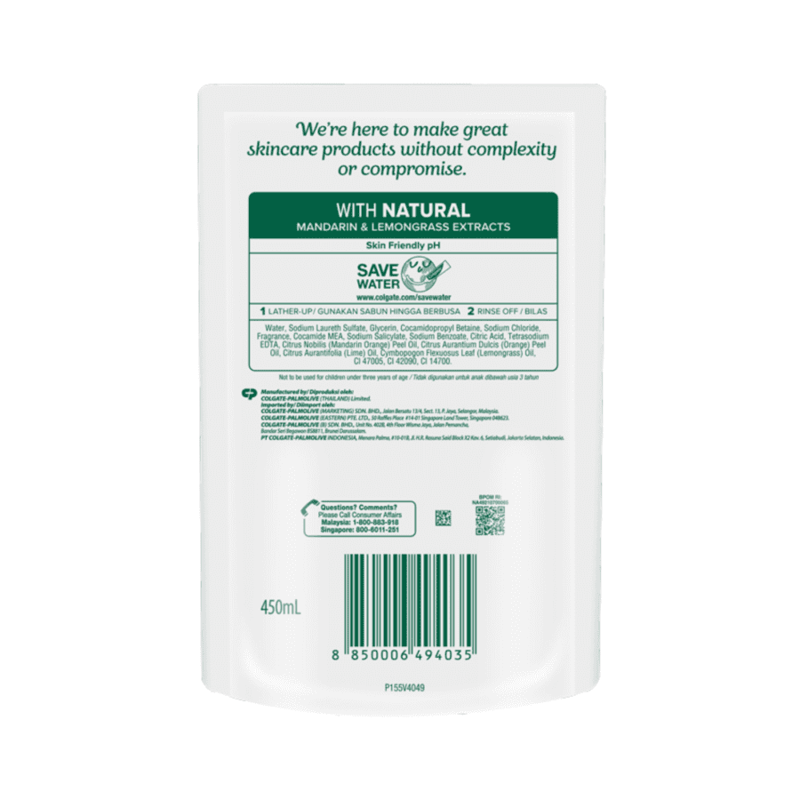 Palmolive Naturals Milk & Honey Body Wash Pouch