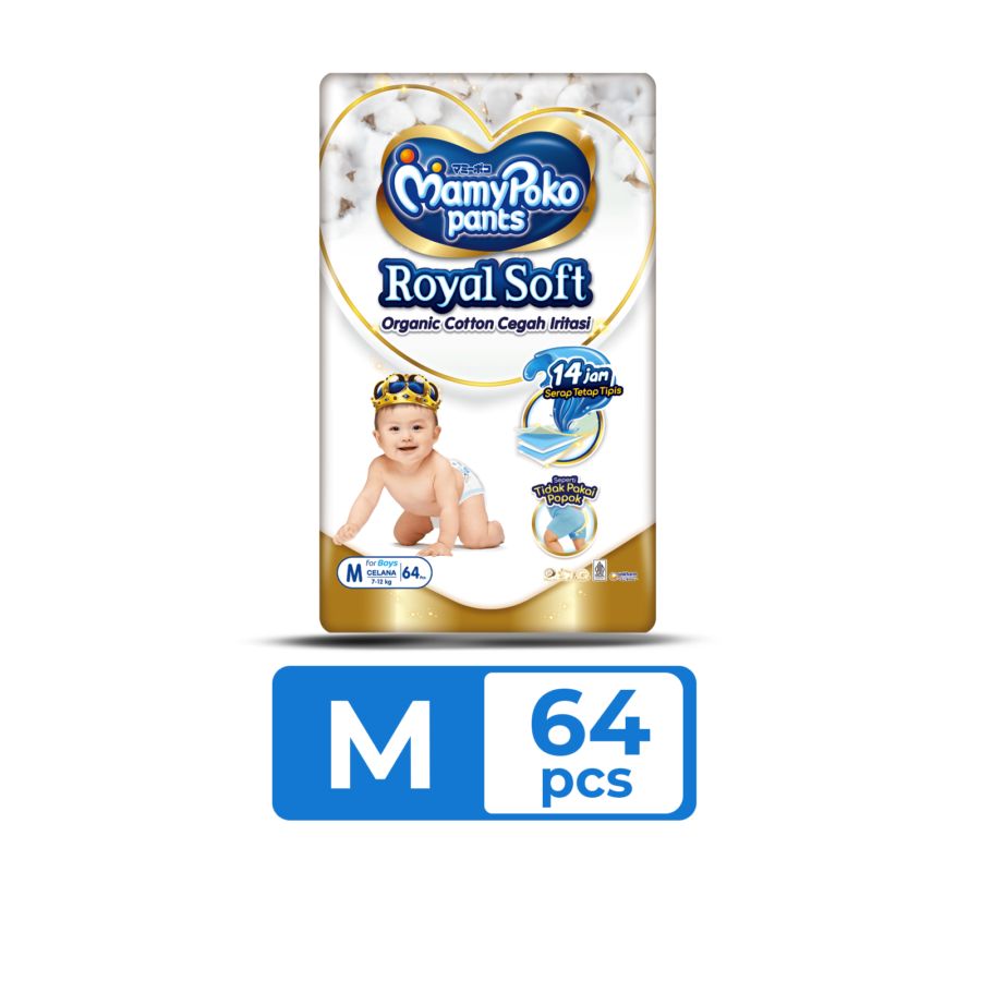 MamyPoko Royal Soft For Boys Pants Diapers M64 1pack