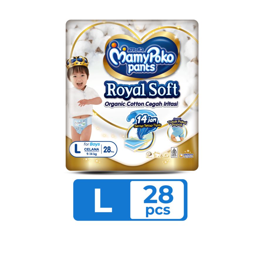 MamyPoko Royal Soft For Boys Pants Diapers L28 1pack