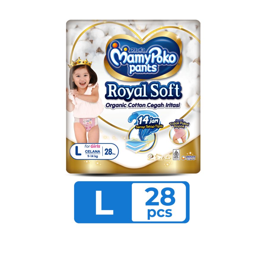 MamyPoko Royal Soft For Girls Pants Diapers L28 1pack