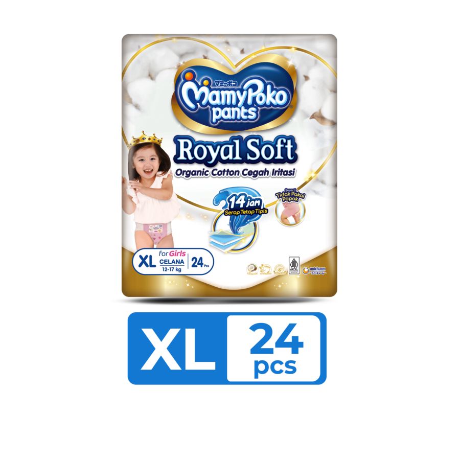 Mamypoko Royal Soft Girls Pants Diapers XL24 1pack