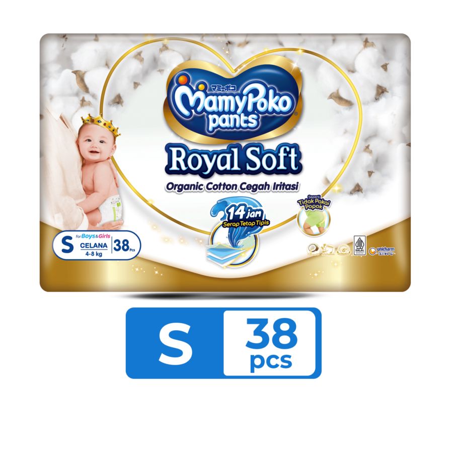MamyPoko Royal Soft For Boys & Girls Pants Diapers S38 1pack