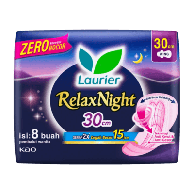 Laurier Relax Night Wing 30cm Pembalut Kewanitaan