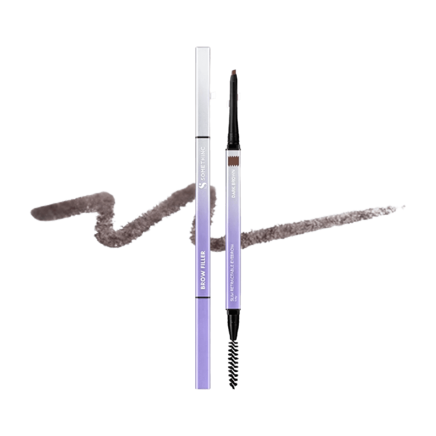Somethinc Brow Filler Slim Retractable Grey Brown Eyebrow Pencil