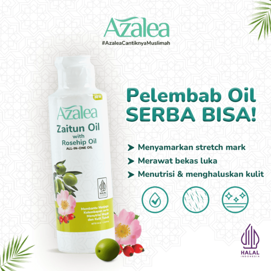 Azalea Zaitun Oil with Rosehip Oil Minyak Perawatan Kulit