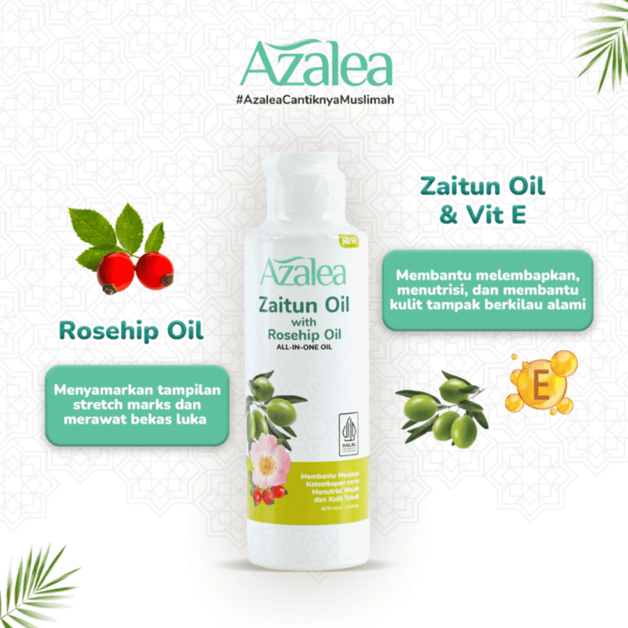 Azalea Zaitun Oil with Rosehip Oil Minyak Perawatan Kulit