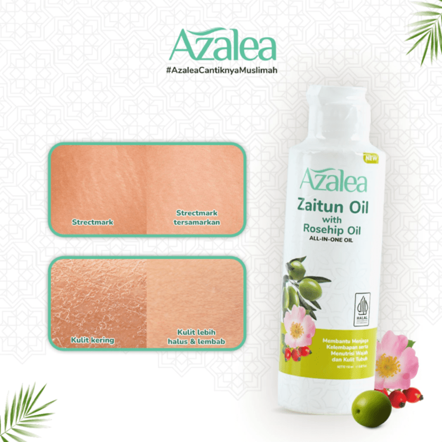 Azalea Zaitun Oil with Rosehip Oil Minyak Perawatan Kulit