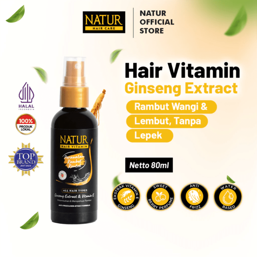 Natur Ginseng Extract & Vitamin E Hair Vitamin Spray