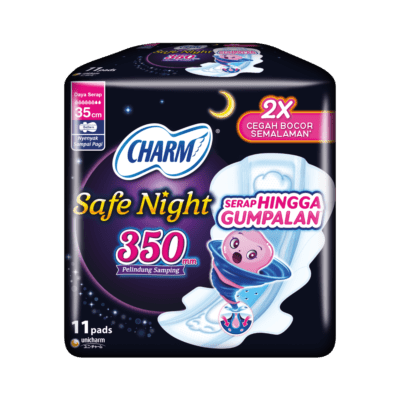 Charm Safe Night Gathers 35cm Pembalut Kewanitaan