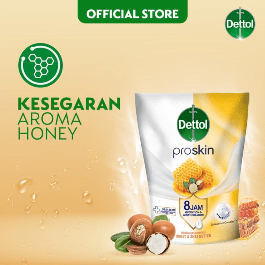 Dettol Onzen Hachimitsu & Shea Butter Antibacterial Body Wash Refill 370ml