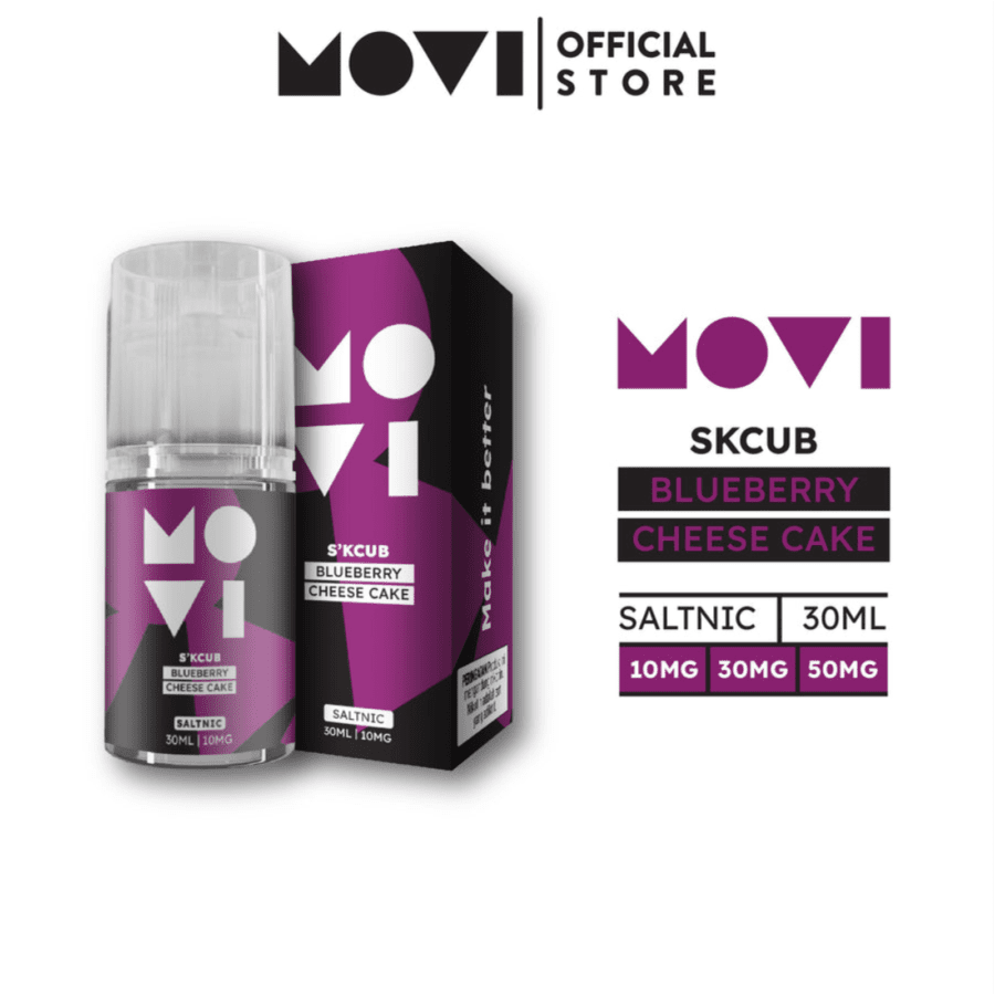 Movi Skcub Blueberry Cheese Cake Saltnic E-Liquid Rokok Elektrik 30mg