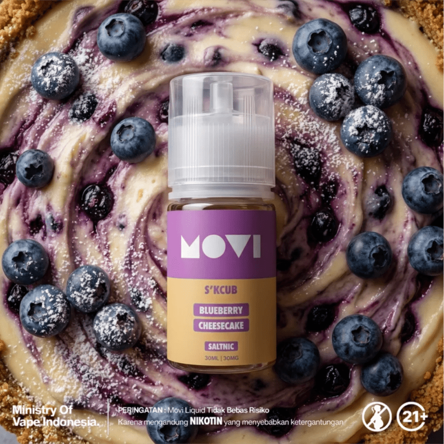 Movi Skcub Blueberry Cheese Cake Saltnic E-Liquid Rokok Elektrik 30mg
