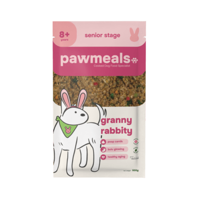 Pawmeals Senior Stage Granny Rabbity Cooked Makanan Anjing Basah