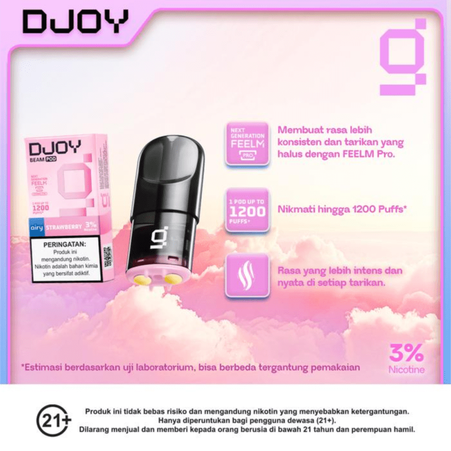 Djoy Beam Pod Airy Strawberry Rokok Elektrik