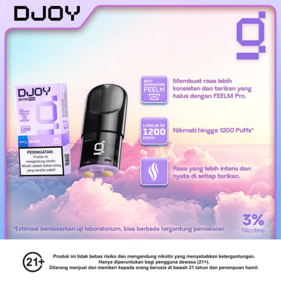 Djoy Beam Pod Airy Grape Rokok Elektrik
