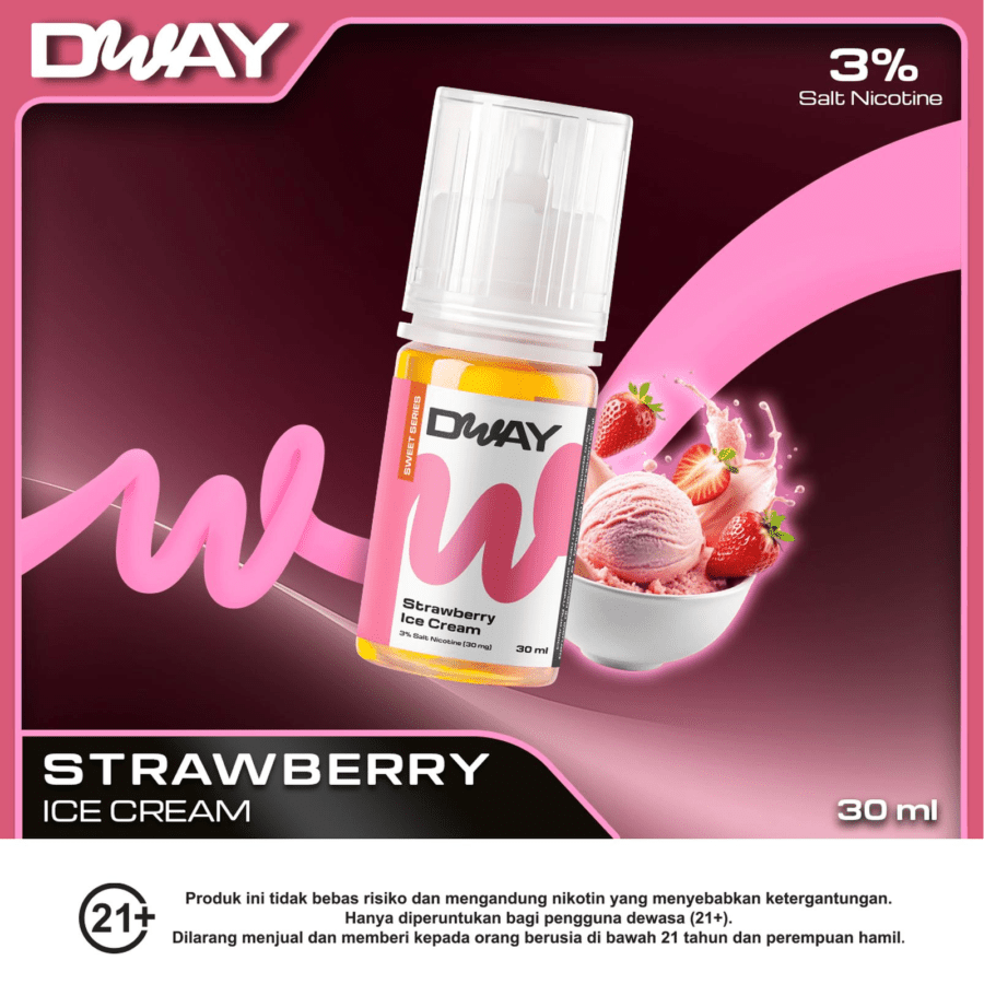 Dway Liquid Strawberry Ice Cream Rokok Elektrik