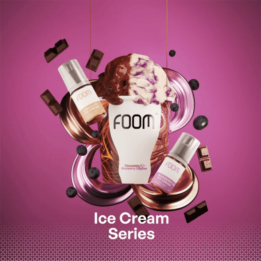 Foom Liquid Blueberry Cheese Ice Cream Rokok Elektrik