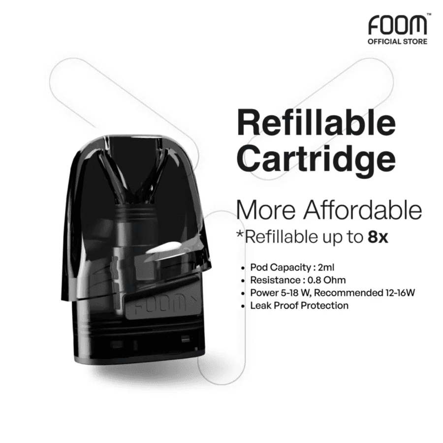 Foom Pod Y Refillable Cartridge Rokok Elektrik