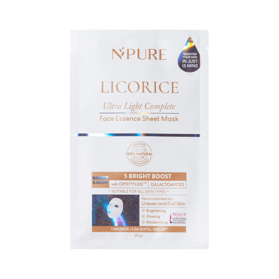 NPURE Licorice Brightening Sheet Mask