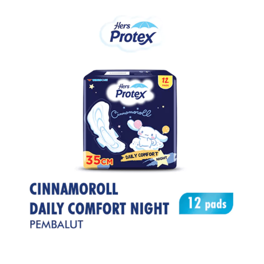 Hers Protex Daily Comfort Night Cinnamoroll 35 cm Pembalut Kewanitaan 12pads