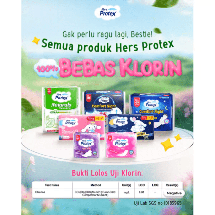 Hers Protex Daily Comfort Night Cinnamoroll 35 cm Pembalut Kewanitaan 12pads