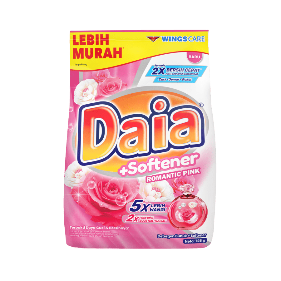 Daia Plus Softener Pink Deterjen Bubuk 725gram