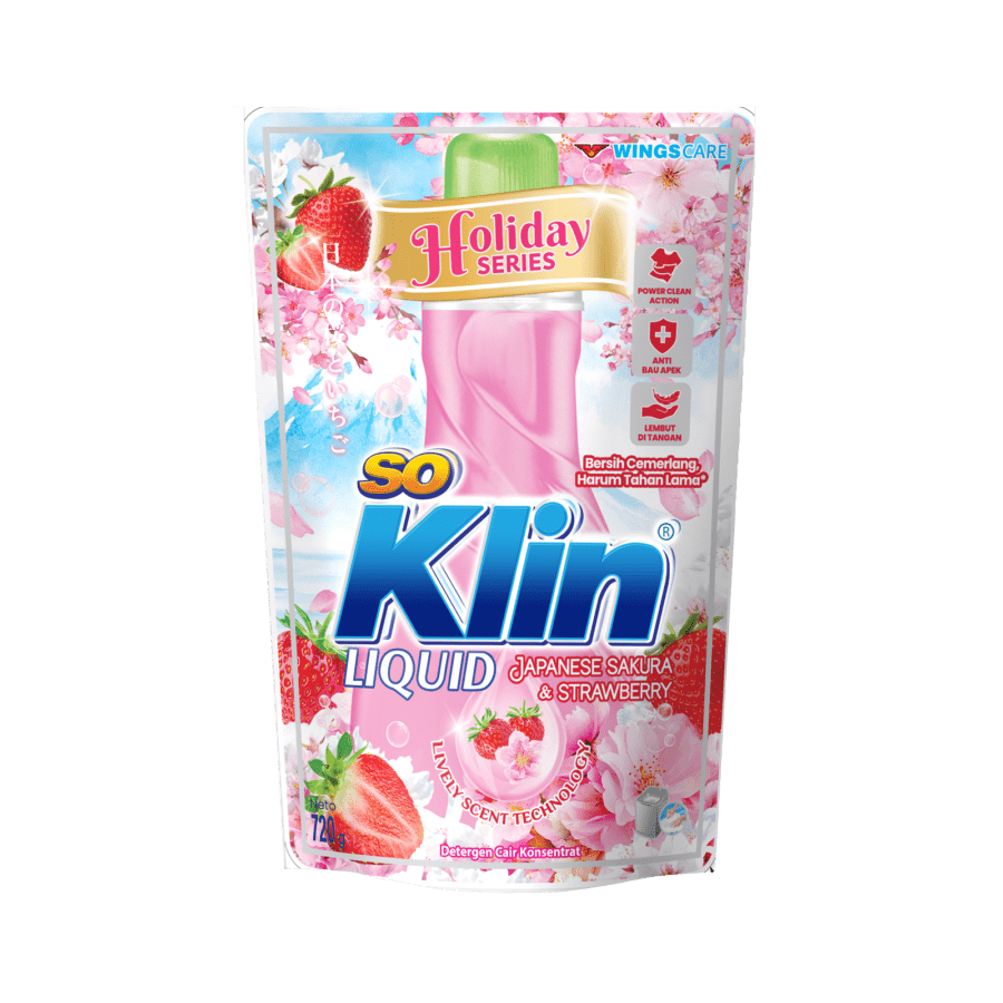 SoKlin Liquid Japanese Sakura & Strawberry Deterjen Cair