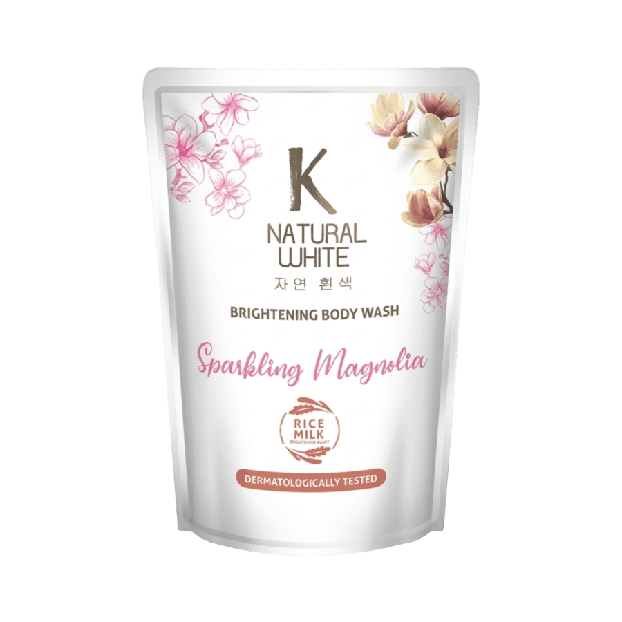 K Natural White Sparkling Magnolia Brightening Body Wash Pouch 400ml