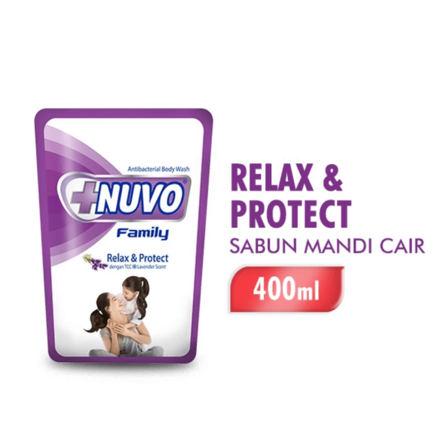 Nuvo Family Relax & Protect Antibacterial Body Wash Refill 400ml