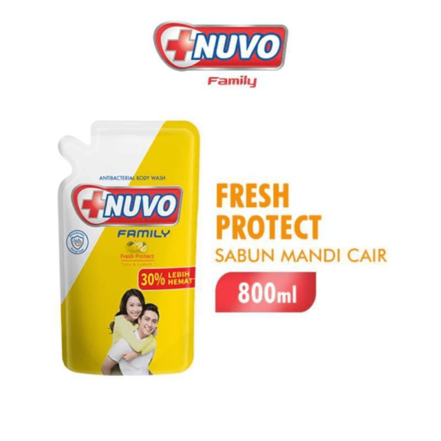 Nuvo Family Fresh Protect Yuzu & Lemon Antibacterial Body Wash Refill 800gram