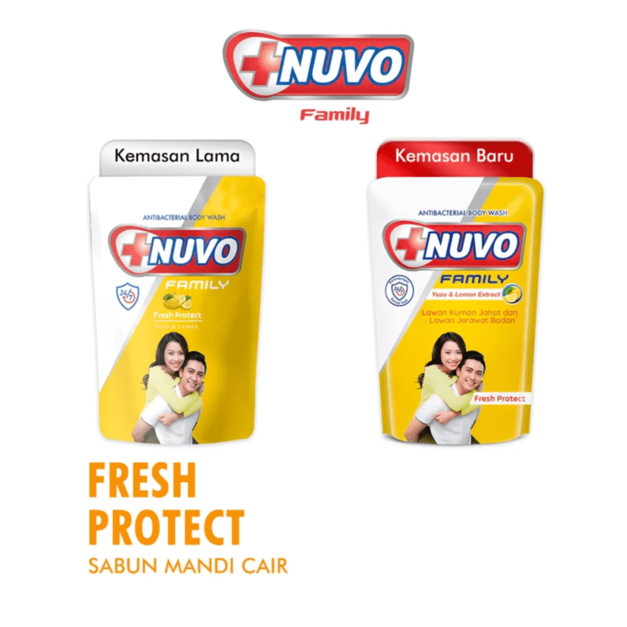 Nuvo Family Fresh Protect Yuzu & Lemon Antibacterial Body Wash Refill 800gram
