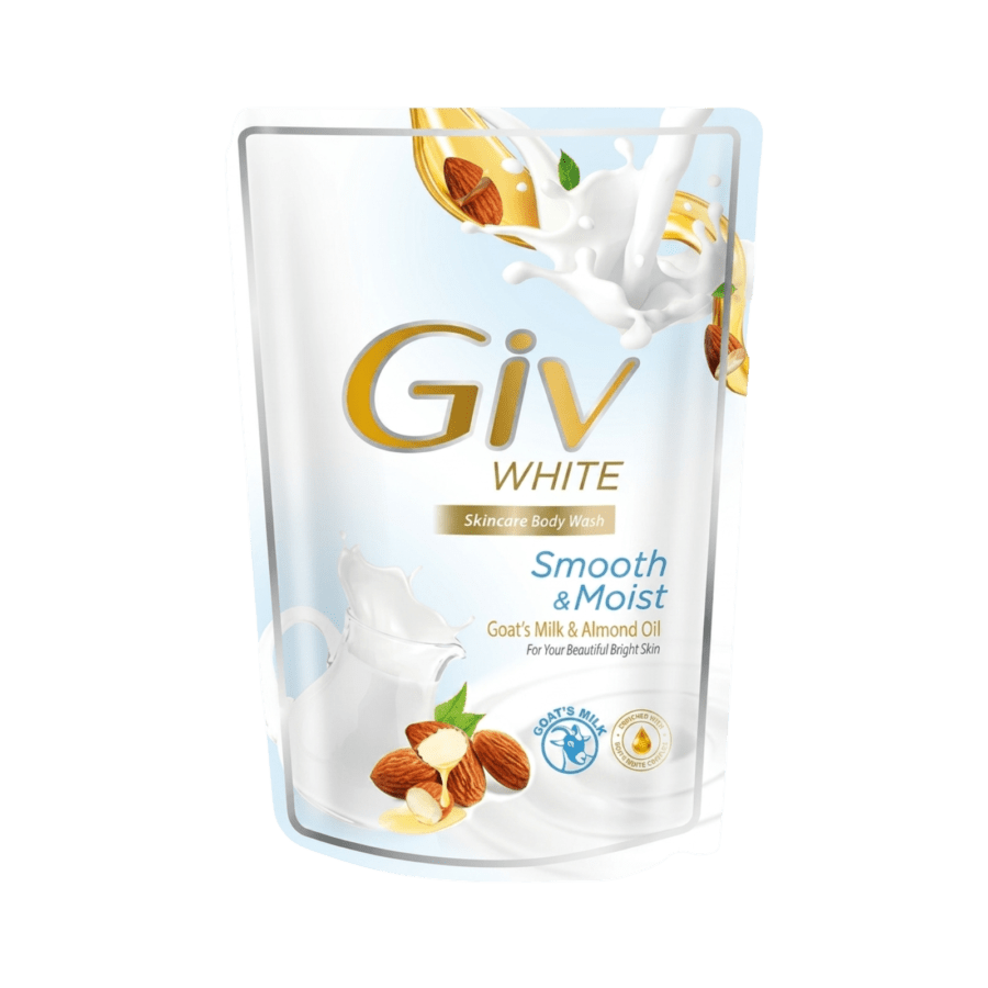 Giv White Smooth & Moist Goat's Milk & Almond Oil Body Wash 400ml