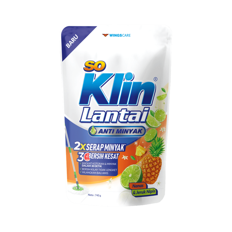 SoKlin Lantai Anti Minyak Nanas & Jeruk Nipis Pembersih Lantai