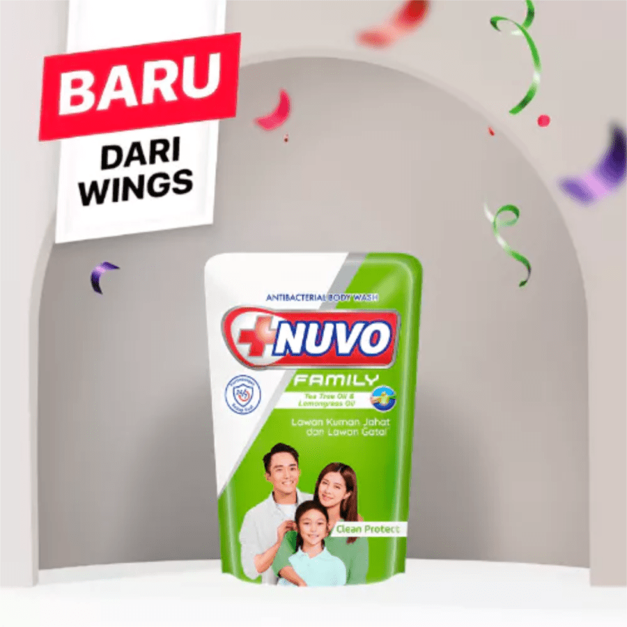 Nuvo Family Clean Protect Antibacterial Body Wash Pouch 800ml