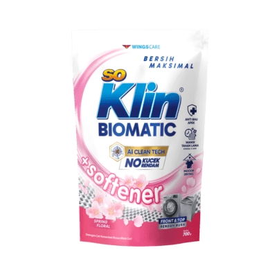 SoKlin Biomatic + Softener Flower Bloom Front & Top Load Deterjen Cair