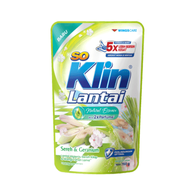 SoKlin Lantai Sereh & Geranium Pembersih Lantai Pouch