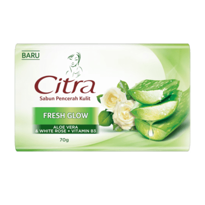 Citra Fresh Glow Aloevera & White Rose + Vitamin B3 Sabun Batang