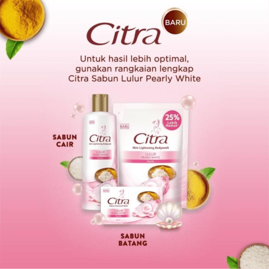Citra Pearly Glow Korean Pearl & Mulberry + Vitamin E Sabun Batang 70gram