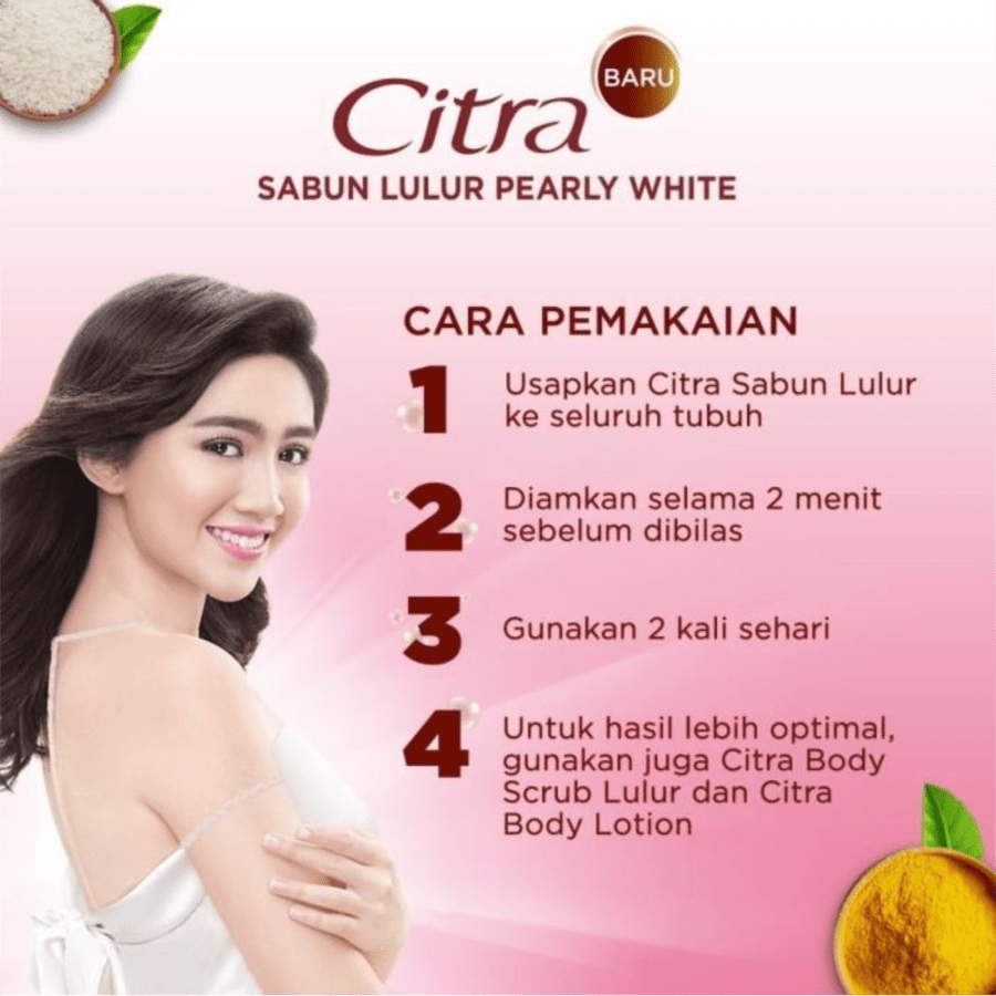Citra Pearly Glow Korean Pearl & Mulberry + Vitamin E Sabun Batang 70gram