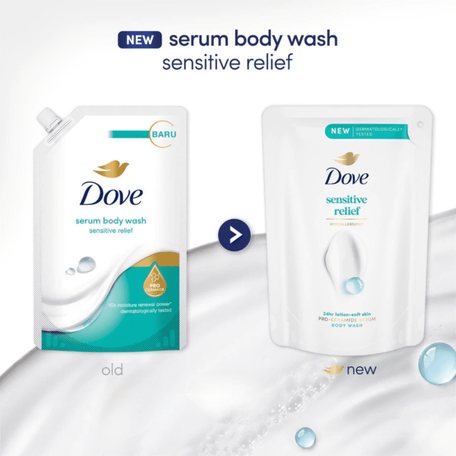 Dove Sensitive Relief Pro-Ceramide Serum Body Wash 400ml