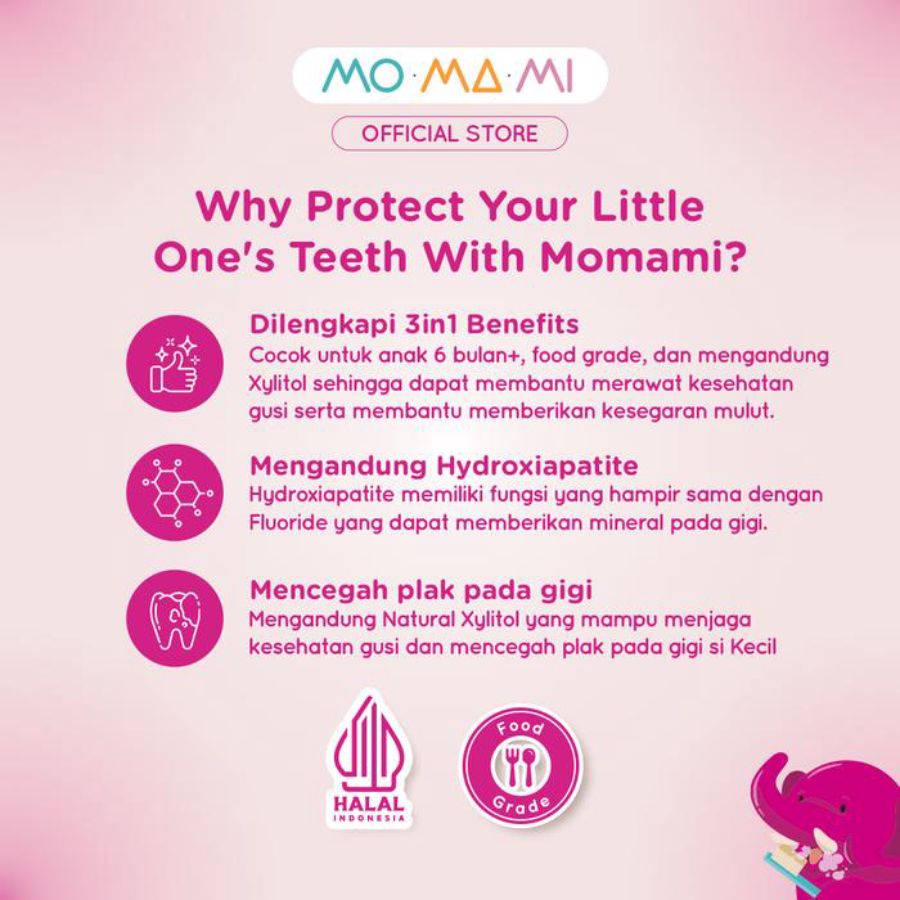 Momami Grape Giggly Baby Toothpaste