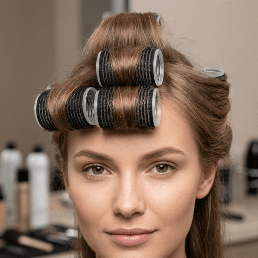 Roll Rambut Besar ala Korea untuk Rambut Keriting Hitam