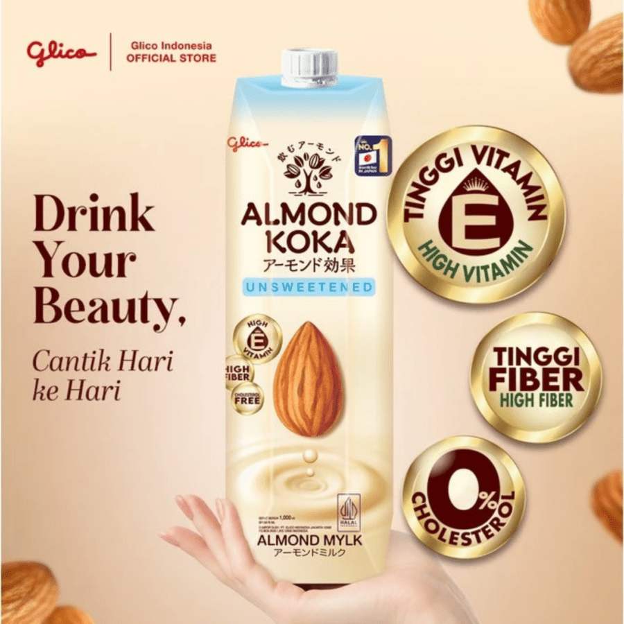 Almond Koka Susu Almond Unsweetened 1liter